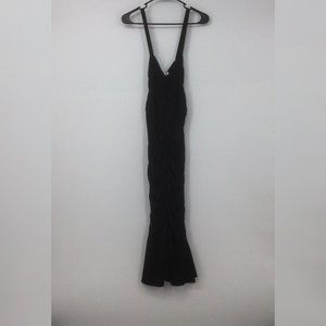 Reformation Elegant Black Midi Dress